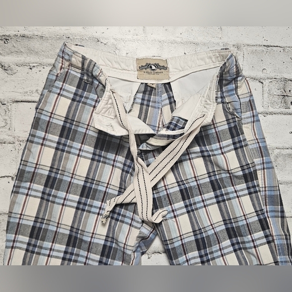 H-Head Company Blue & White Plaid Causal Shorts - Picture 7 of 9